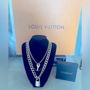 Authentic Louis Vuitton Lock/Key and Unbranded Necklace Bundle